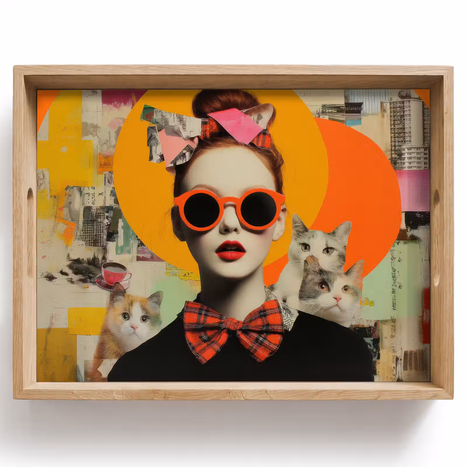 Bandeja - Mujer - Gafas - Pajarita - Retro — 1