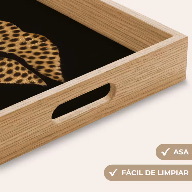 Bandeja - Labio - Negro - Estampado de pantera — 8