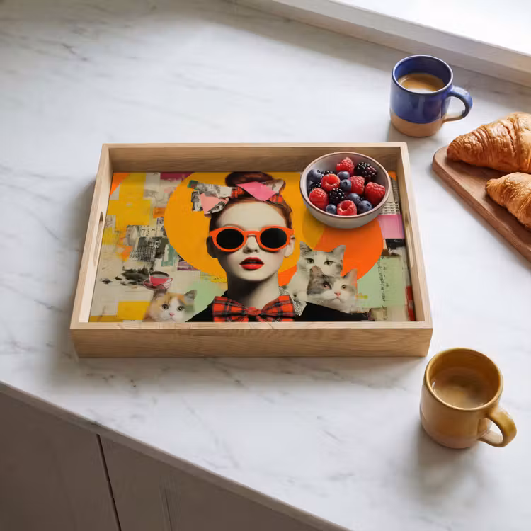 Bandeja - Mujer - Gafas - Pajarita - Retro — 3