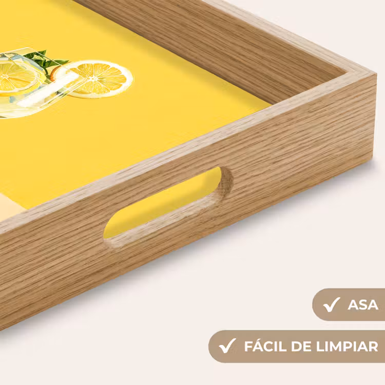 Bandeja - Copa de vino - Limón - Amarillo - Minimalista — 8