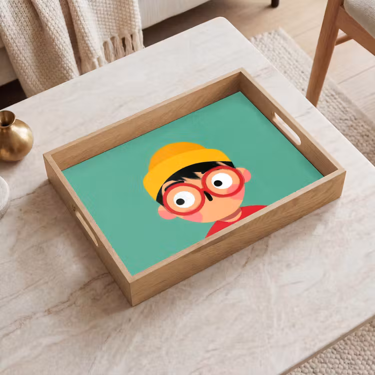 Bandeja - Niño - Dibujos animados - Gafas - Sombrero — 2