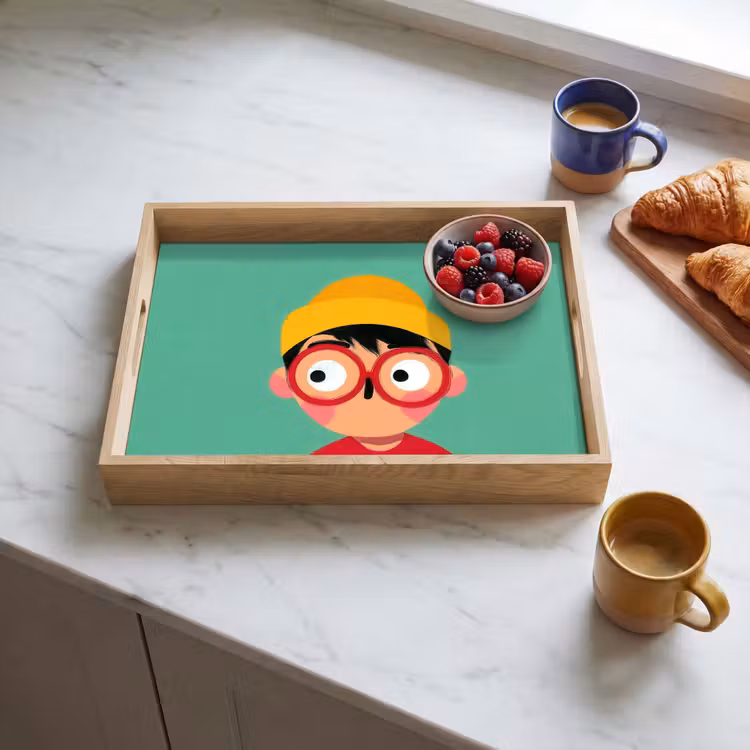 Bandeja - Niño - Dibujos animados - Gafas - Sombrero — 3