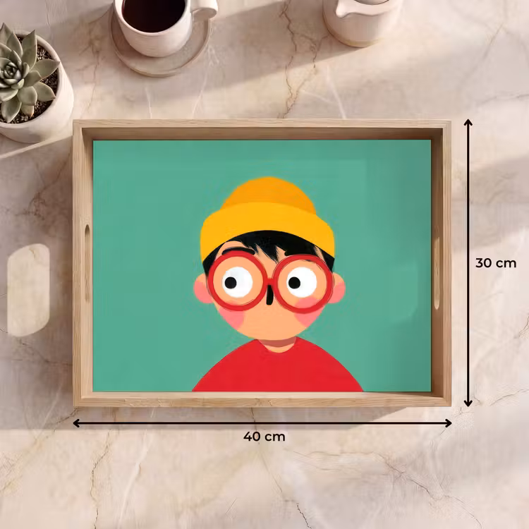 Bandeja - Niño - Dibujos animados - Gafas - Sombrero — 7