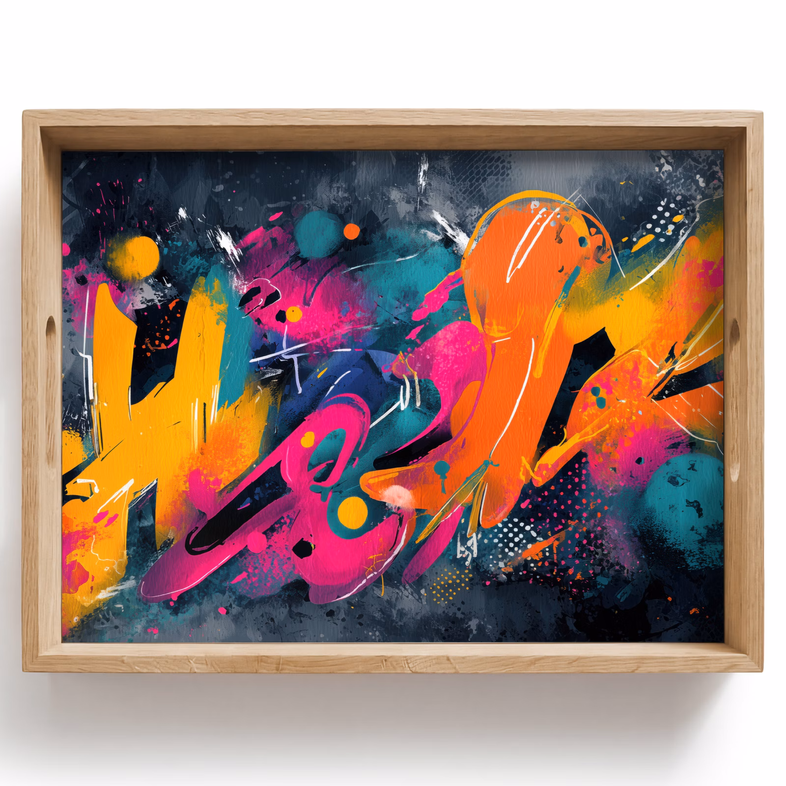 Bandeja - Abstracto - Graffiti - Colorido - Salpicaduras de pintura — 1