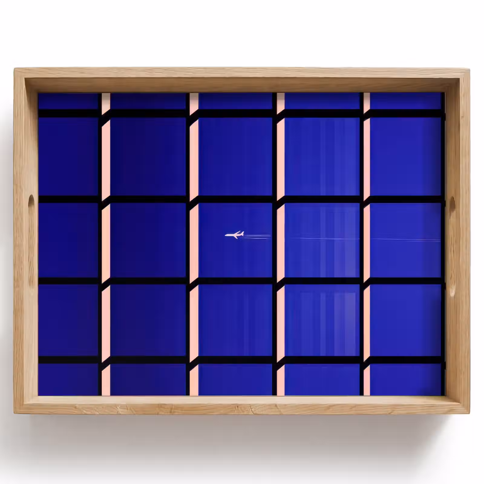 Bandeja - Aeroplane - Plaid - Azul - Rectangular — 1