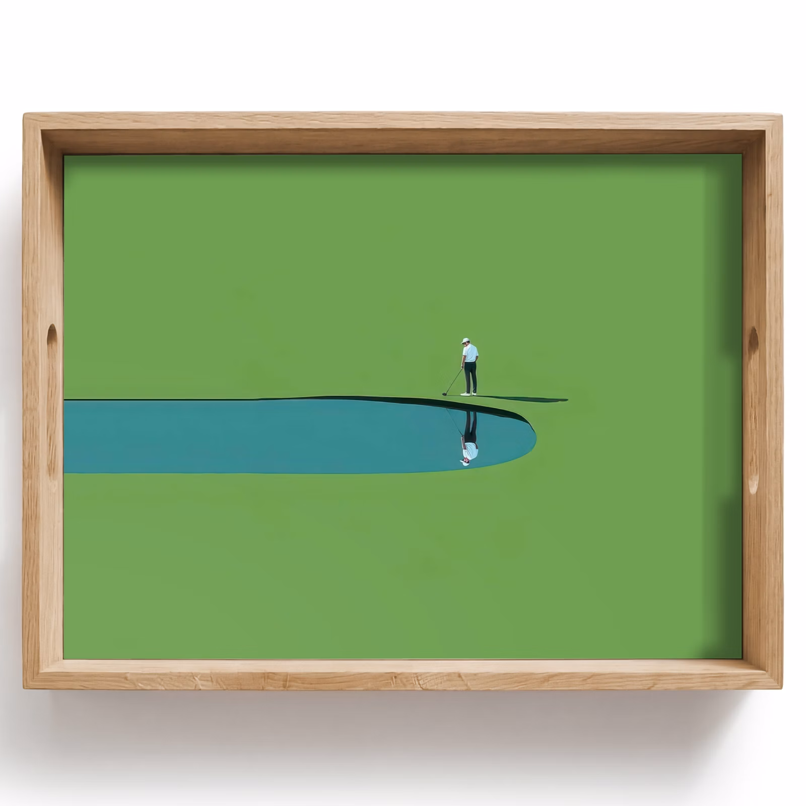Bandeja - Persona - Ola - Agua - Azul — 1