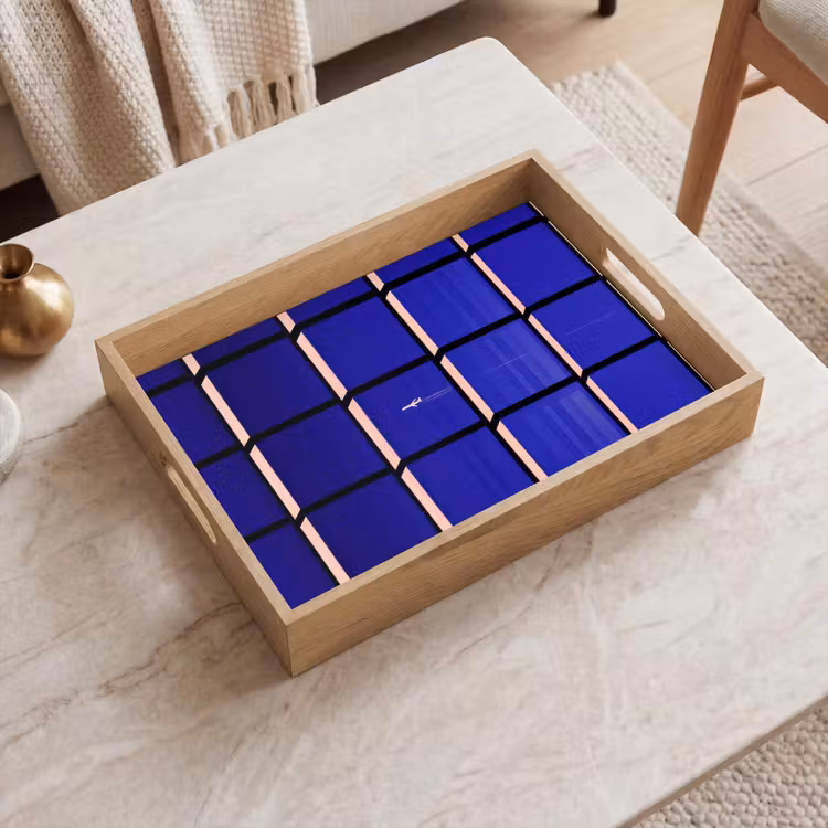 Bandeja - Aeroplane - Plaid - Azul - Rectangular — 2
