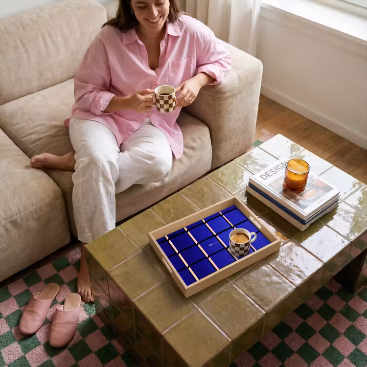 Bandeja - Aeroplane - Plaid - Azul - Rectangular — 4