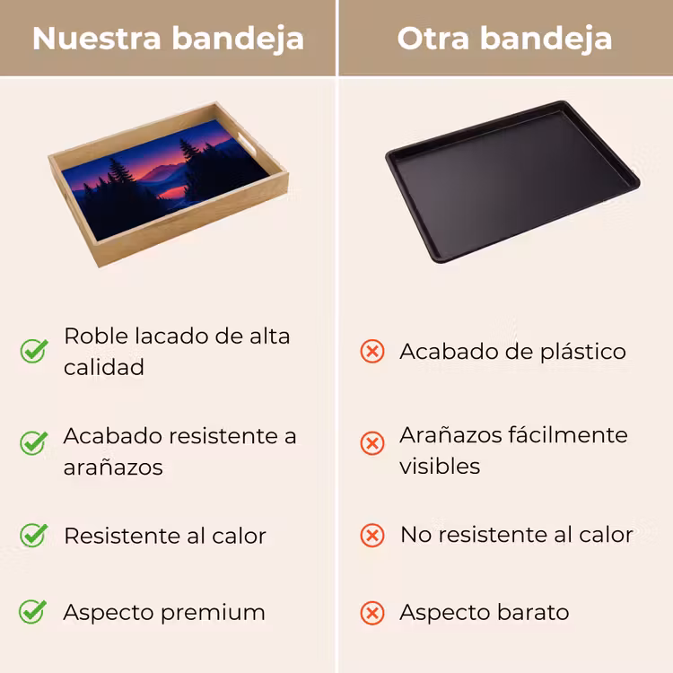 Bandeja - Coche - Pinos oscuros - Puesta de sol — 9