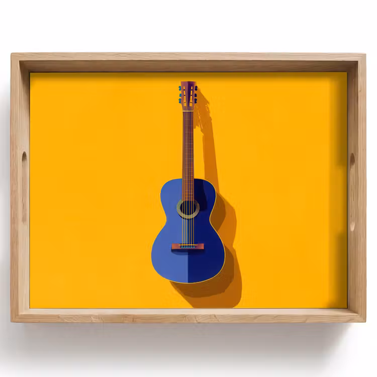 Bandeja - Guitarra - Acústica - Minimalista - Amarillo — 1