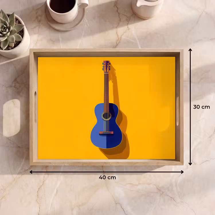 Bandeja - Guitarra - Acústica - Minimalista - Amarillo — 7