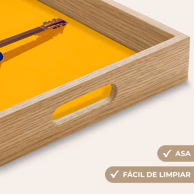 Bandeja - Guitarra - Acústica - Minimalista - Amarillo — 8