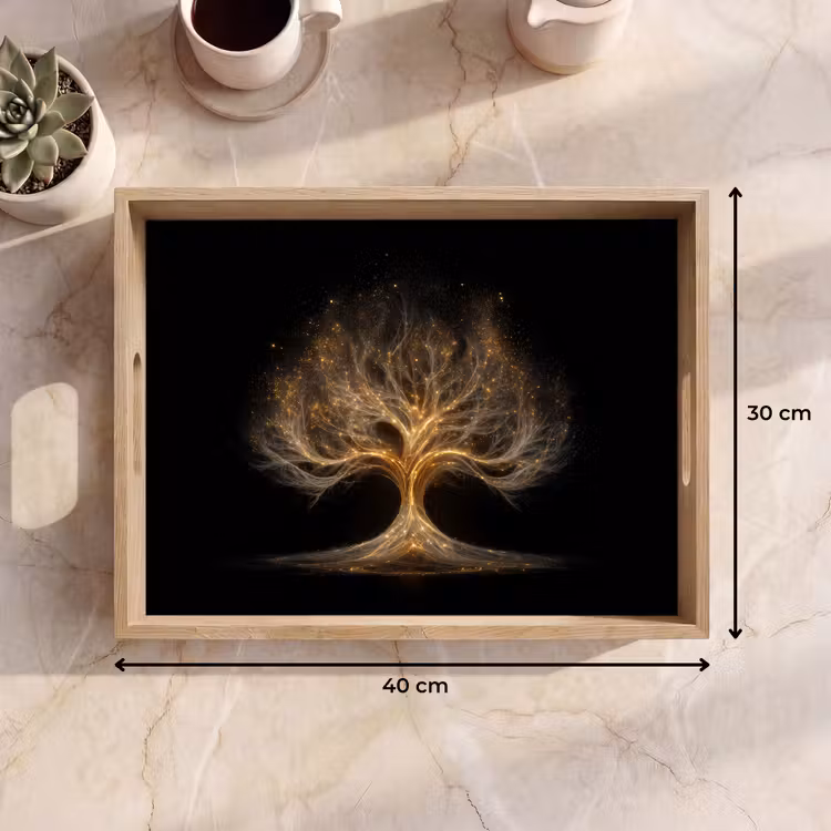 Bandeja - Luces - Árbol - Abstracto - Negro — 7