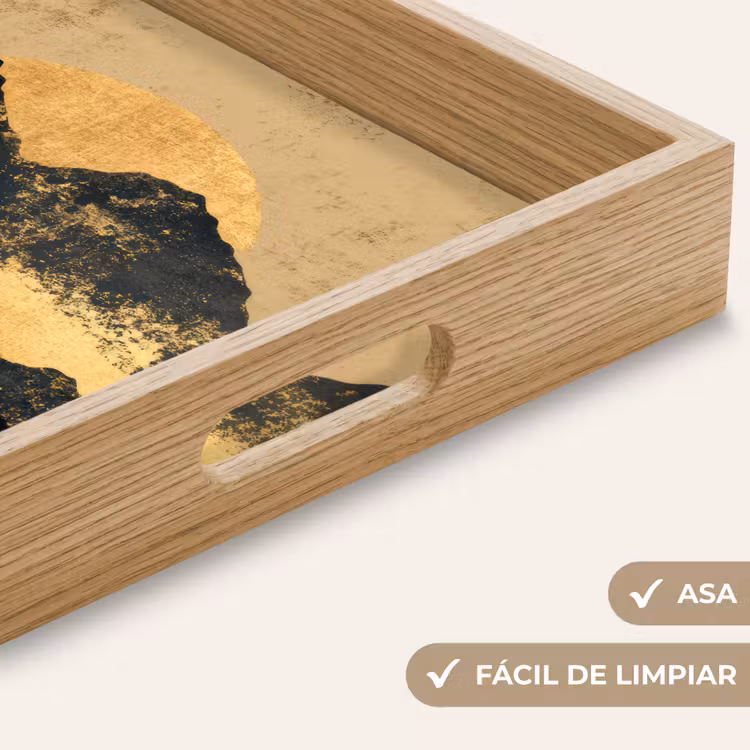 Bandeja - Montañas doradas a la luz de la luna — 8