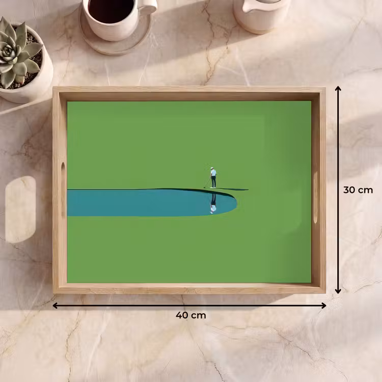 Bandeja - Persona - Ola - Agua - Azul — 7