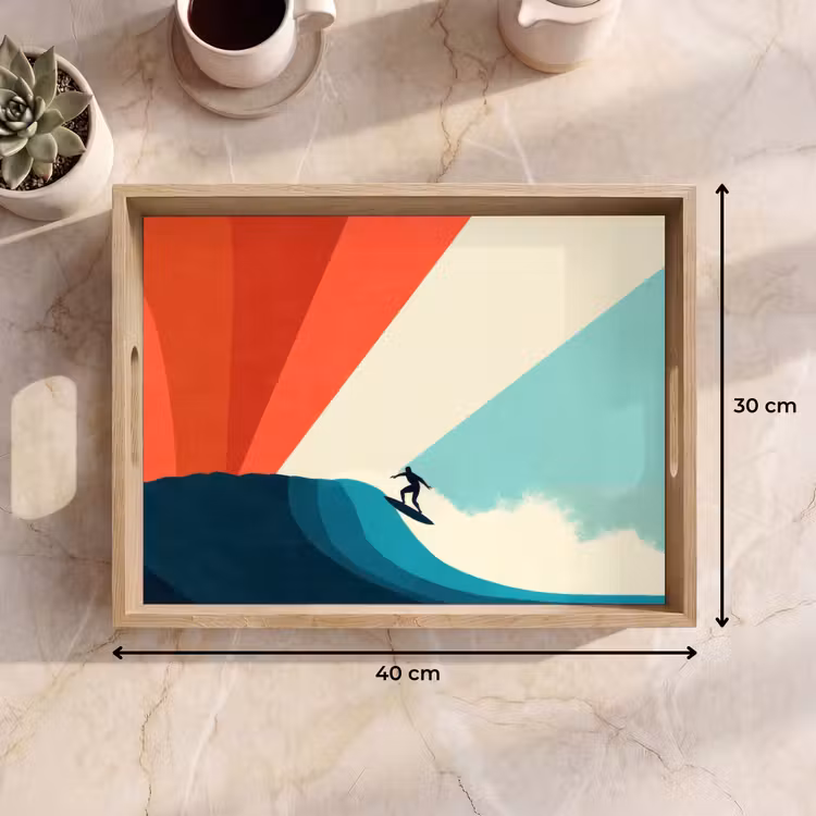 Bandeja - Surfista - Abstracto - Olas - Rayos de sol — 7