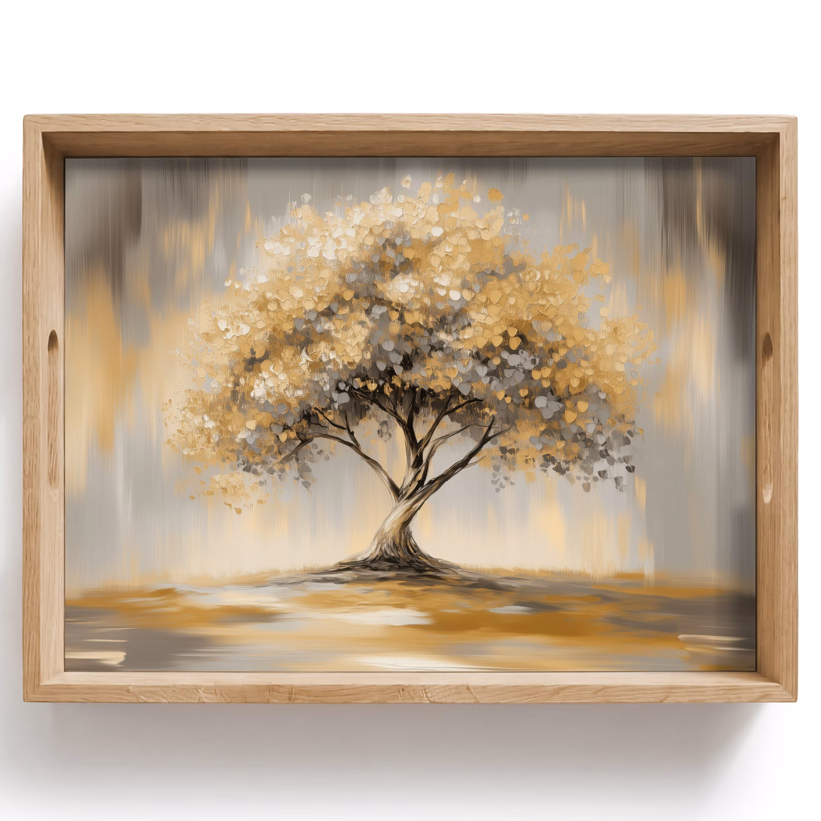 Bandeja - Pintura - Árbol - Abstracto - Hojas — 1