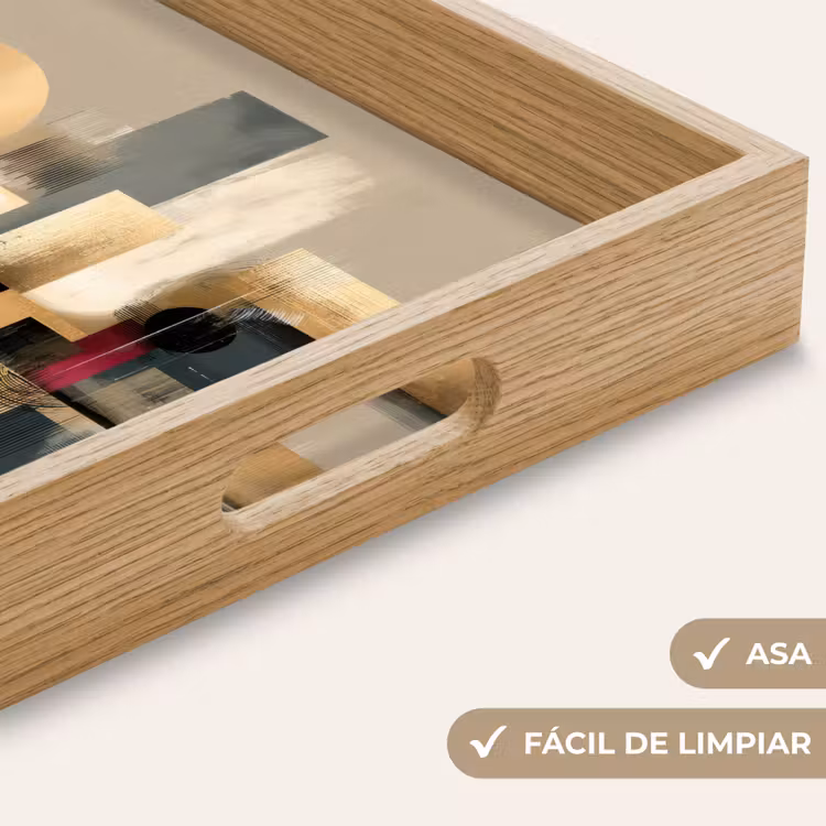 Bandeja - Abstracto - Formas - Beige - Texturas — 8
