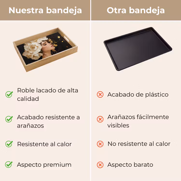 Bandeja - Abstracto - Mujer - Flores - Blanco — 9