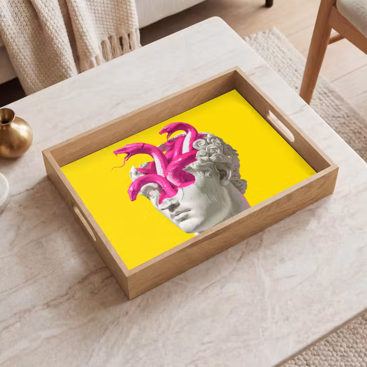 Bandeja - Busto - Serpientes - Amarillo — 2