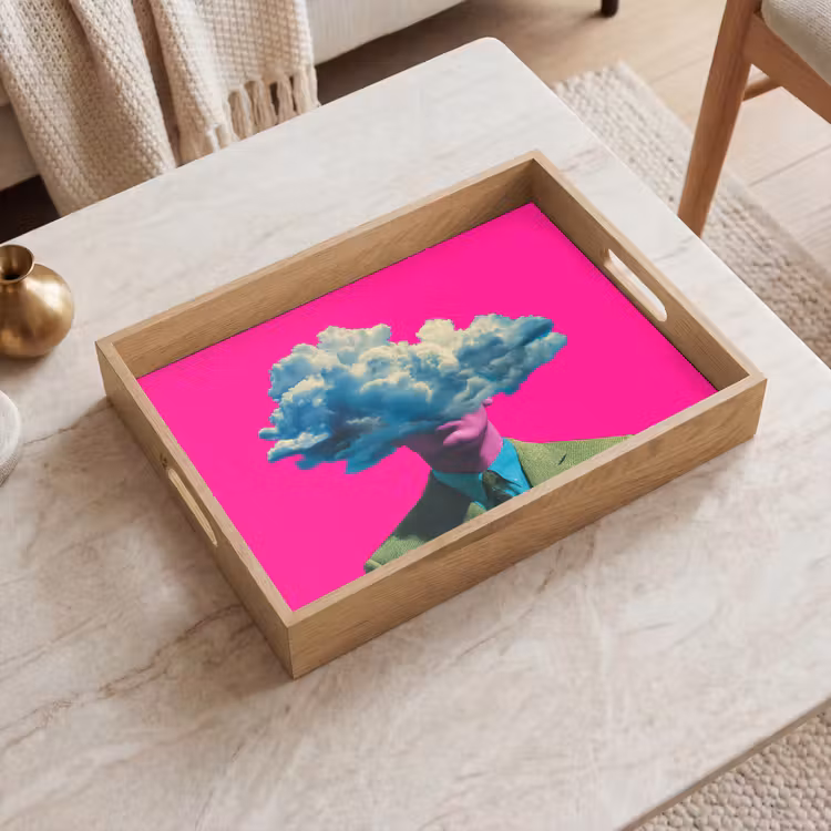 Bandeja - Hombre - Traje - Nube - Rosa — 2