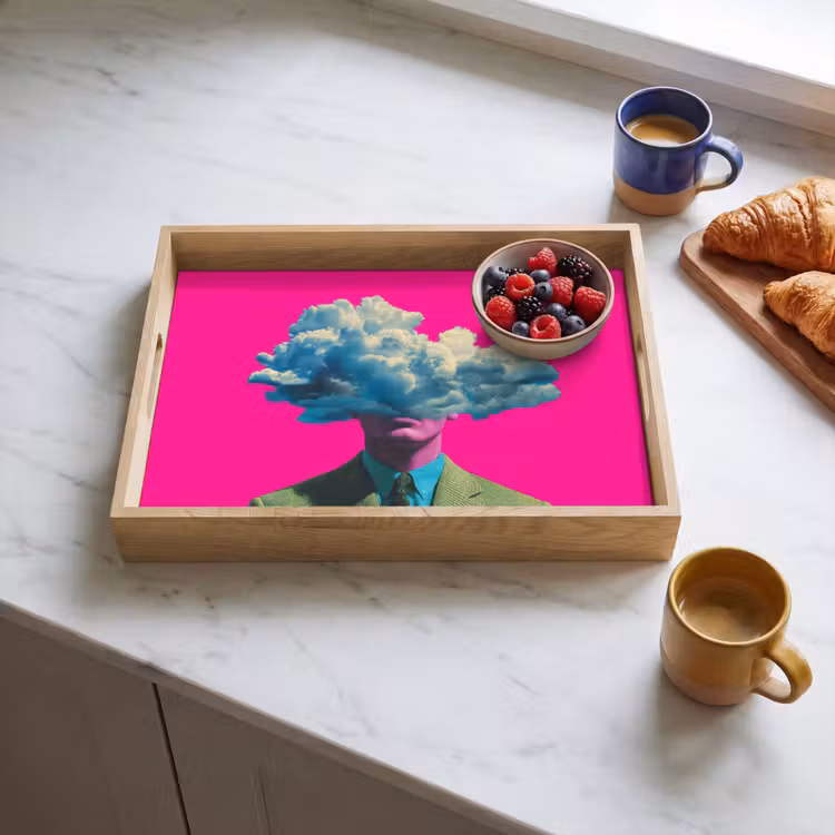 Bandeja - Hombre - Traje - Nube - Rosa — 3