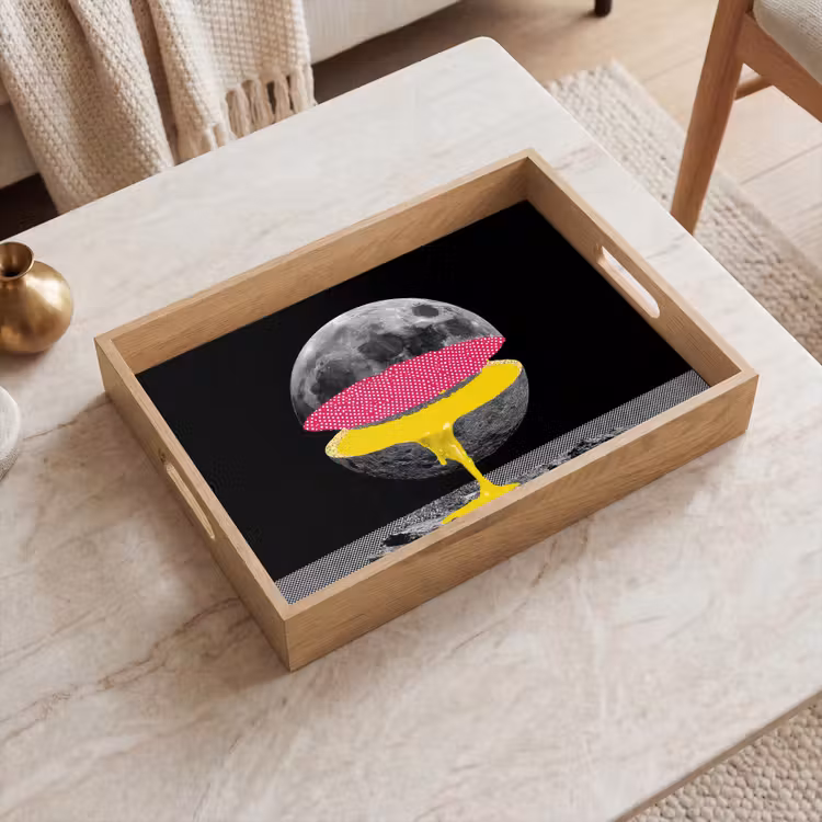 Bandeja - Luna - Amarillo - Rosa - Negro — 2