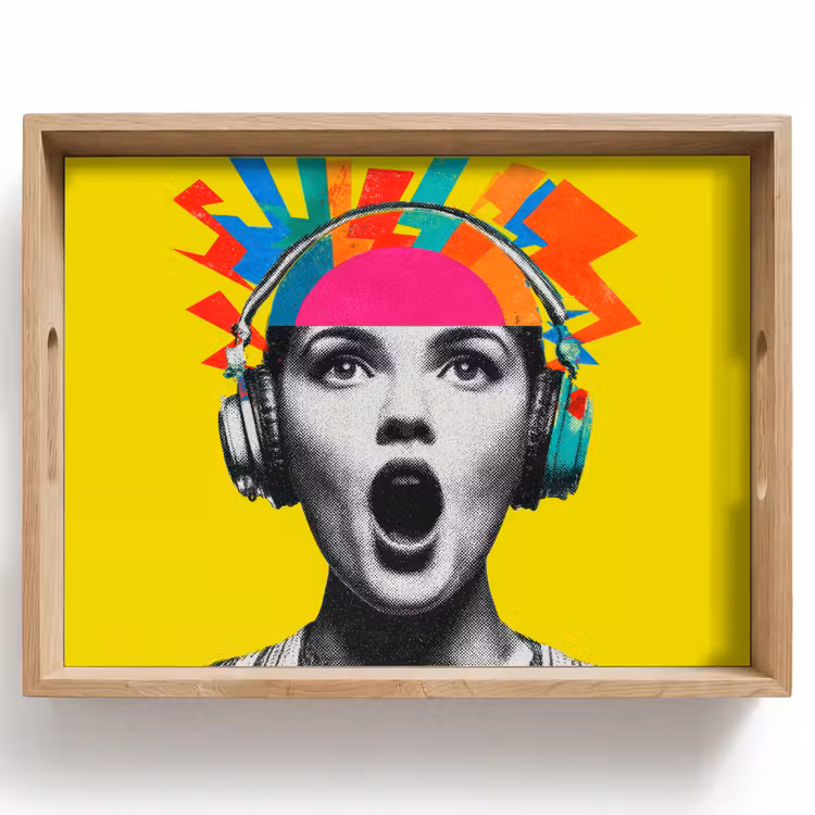 Bandeja - Mujer - Auriculares - Amarillo — 1