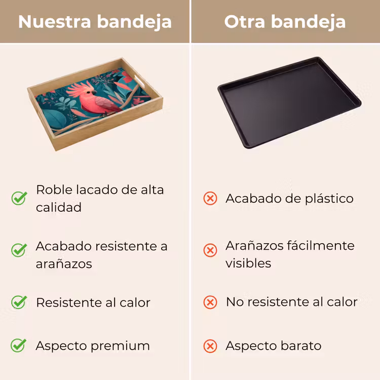 Bandeja - Cacatúa - Hojas tropicales - Rama — 9