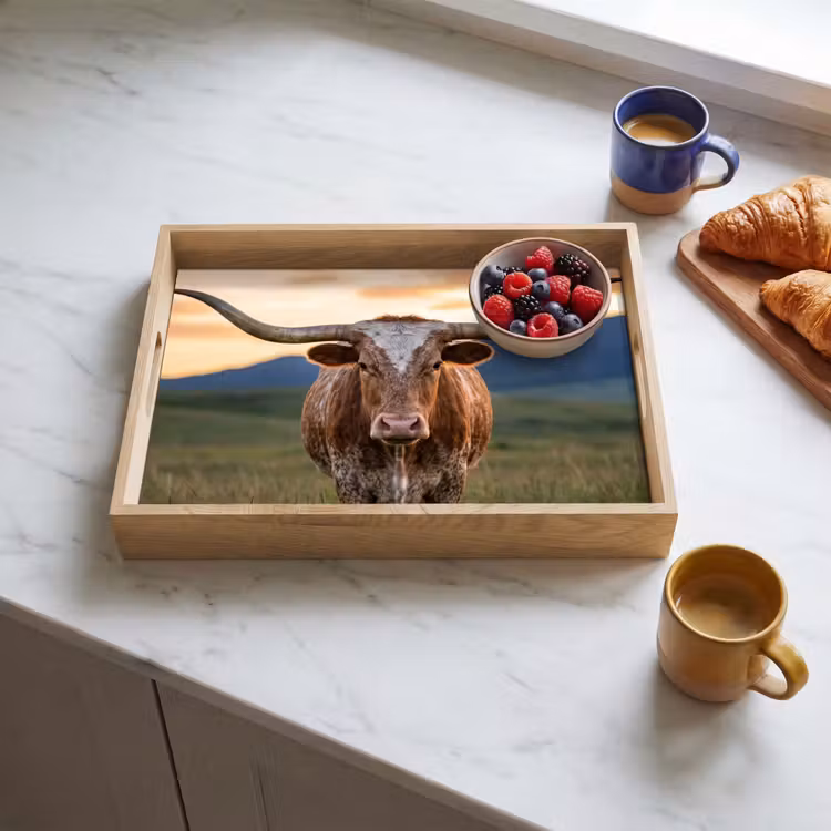 Bandeja - Longhorn - Paisaje - Puesta de sol — 3