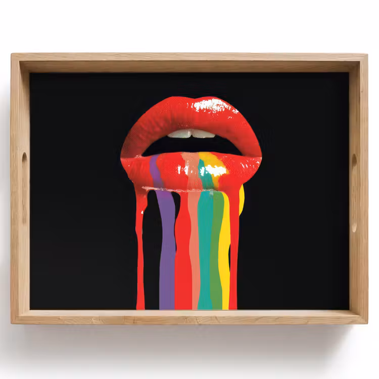 Bandeja - Labios - Colores - Negro — 1