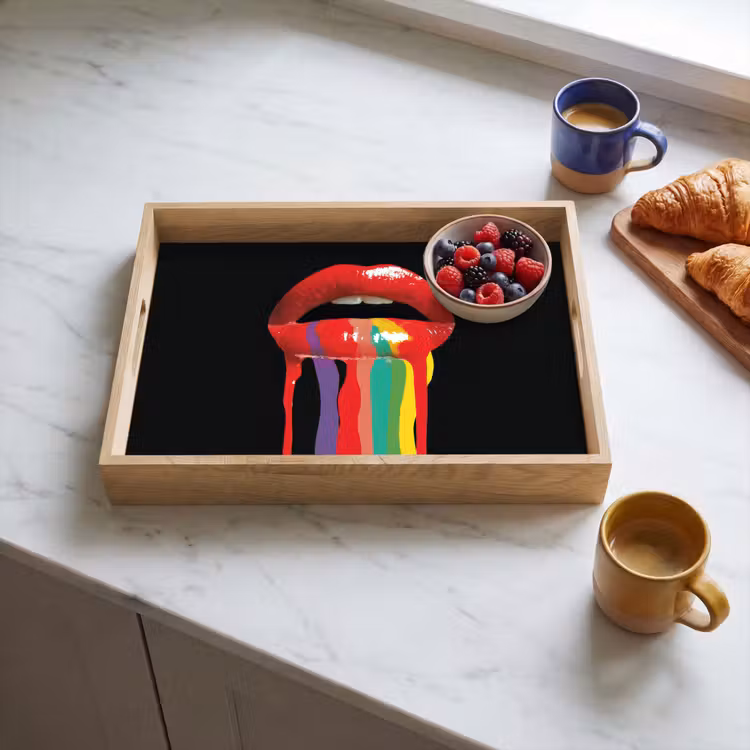 Bandeja - Labios - Colores - Negro — 3