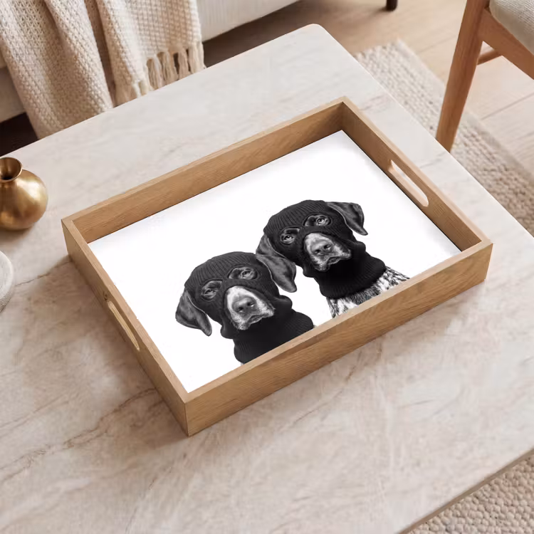 Bandeja - Perros - pasamontañas - Negro - blanco — 2