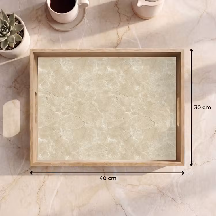 Bandeja - Beige claro - Mármol - Vetas de difusión — 7