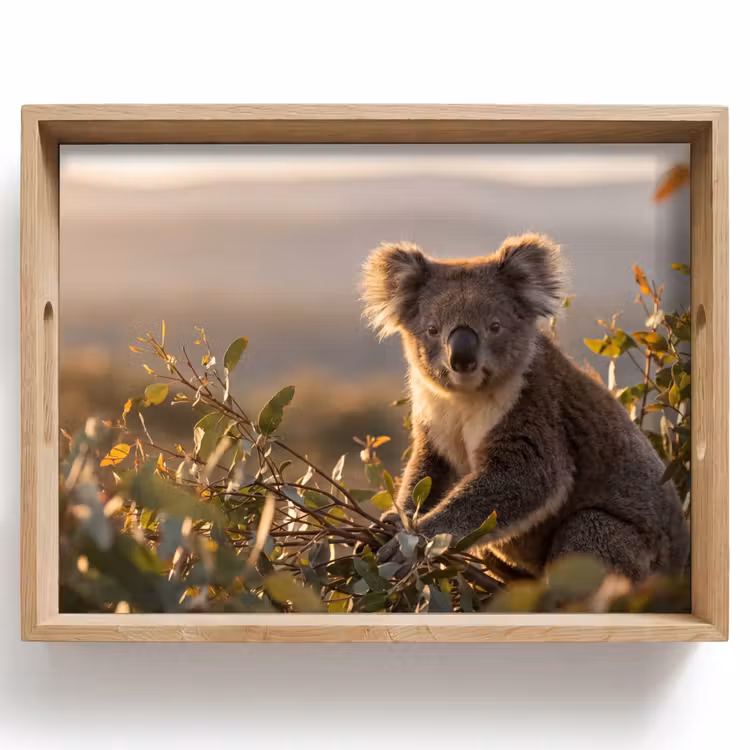 Bandeja - Koala - Hojas - Luz matinal — 1
