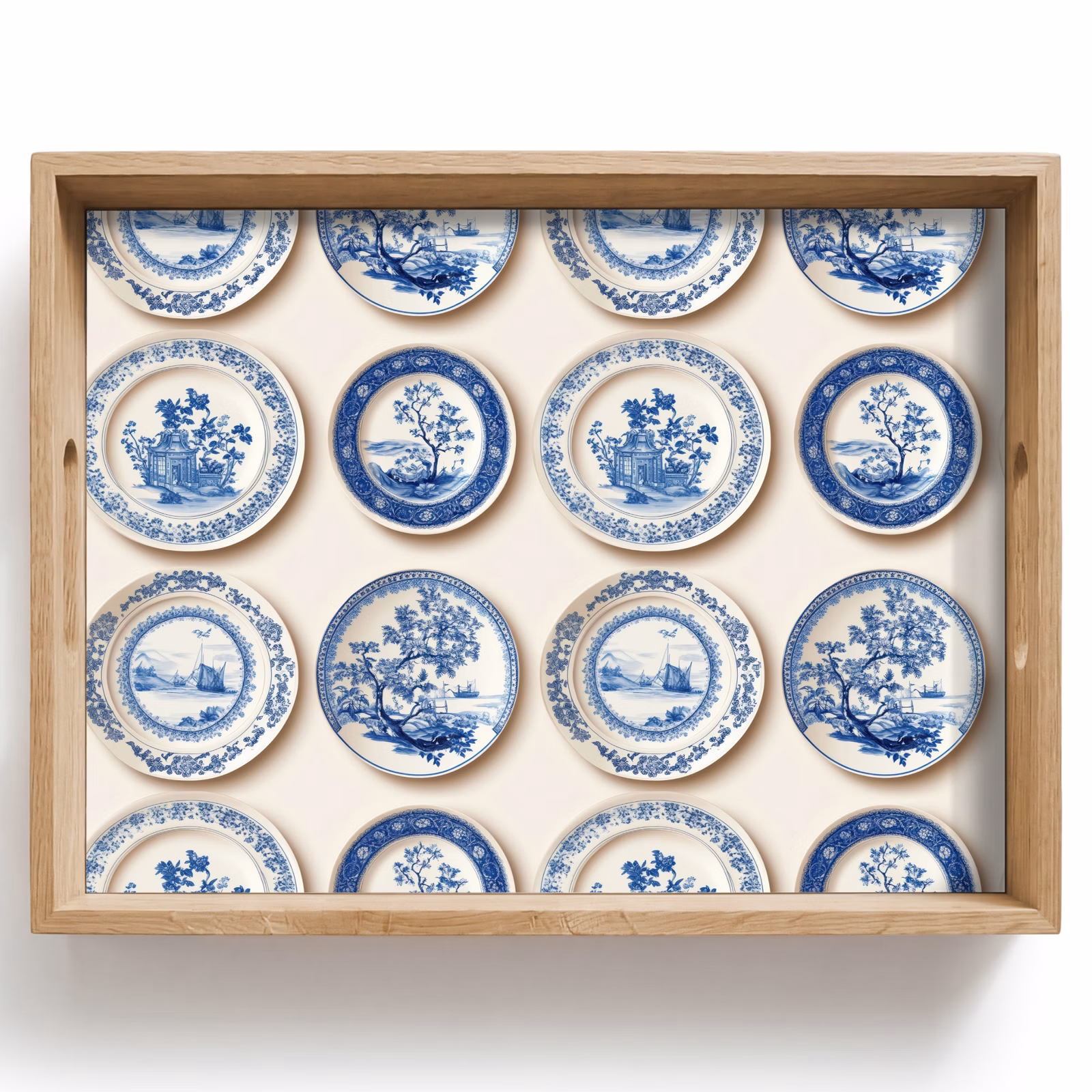 Bandeja - Señales - Árboles - Plantas - Azul — 1