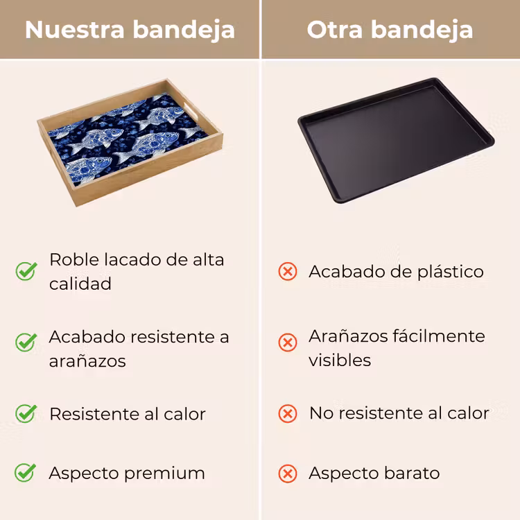 Bandeja - Piscis - Flores - Azul — 9