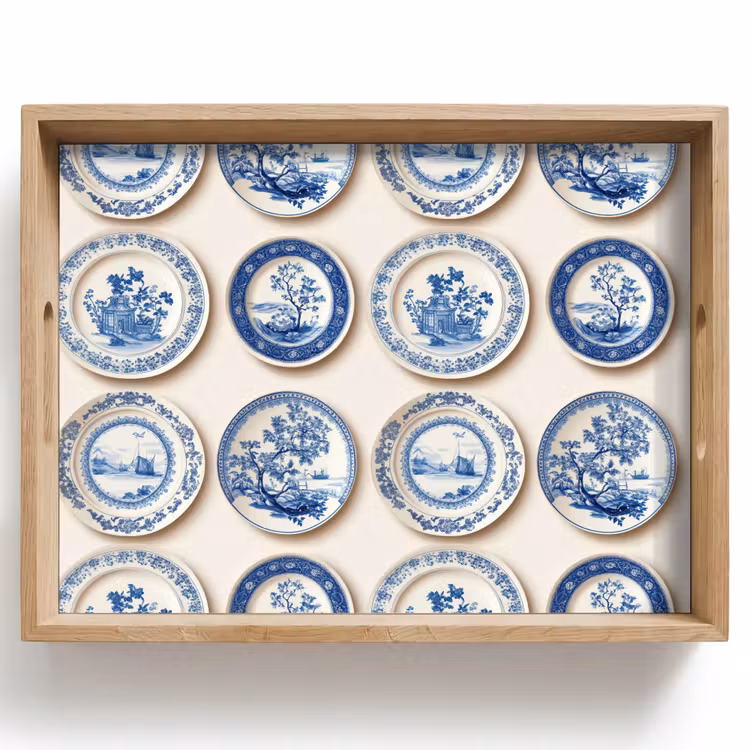 Bandeja - Señales - Árboles - Plantas - Azul — 1