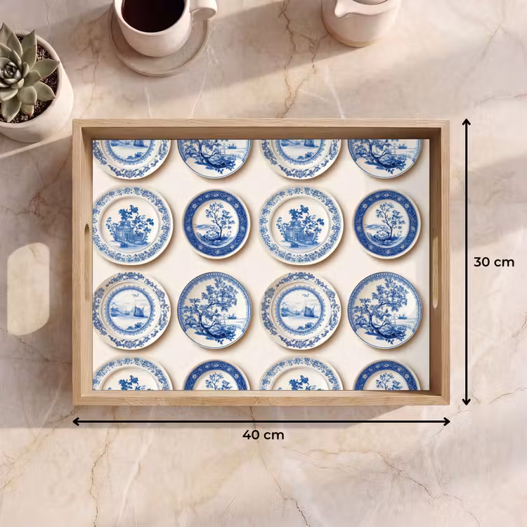 Bandeja - Señales - Árboles - Plantas - Azul — 7