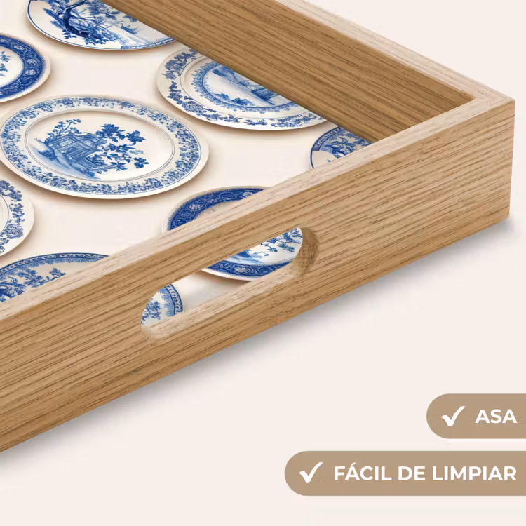 Bandeja - Señales - Árboles - Plantas - Azul — 8