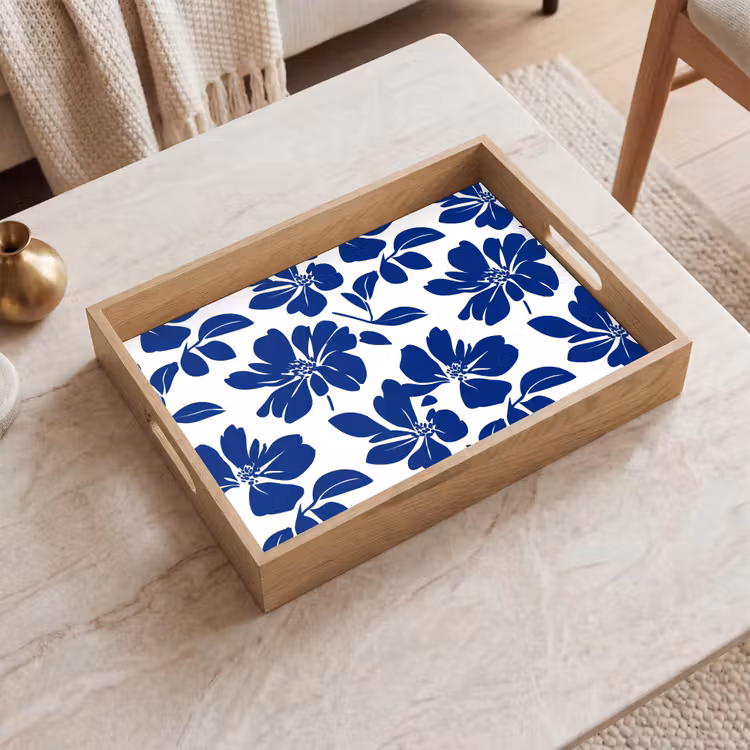 Bandeja - Floral - Moderno - Azul — 2
