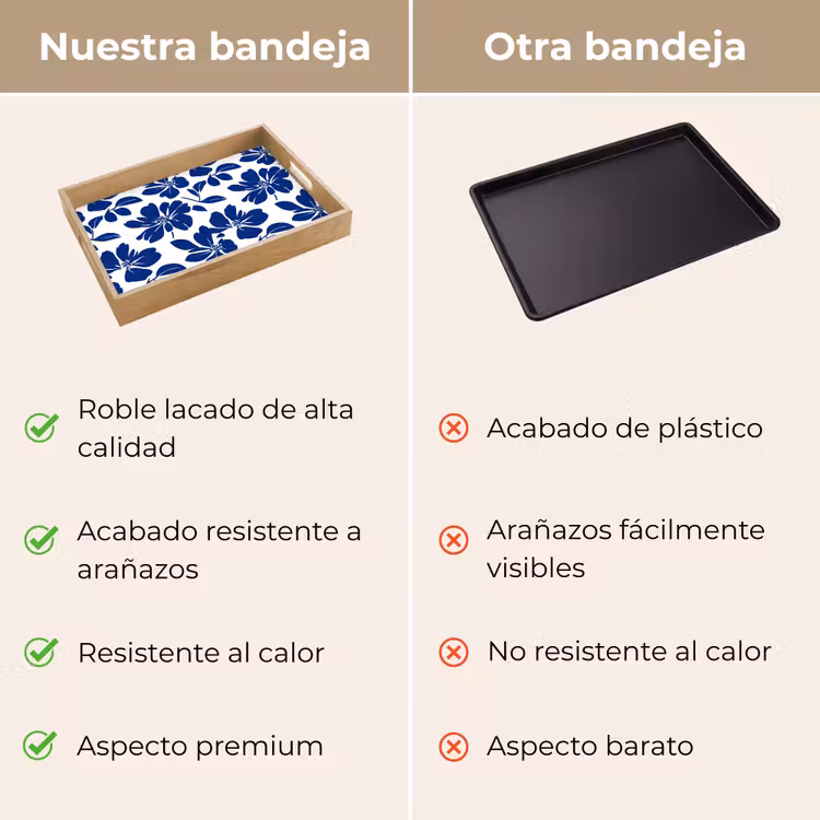 Bandeja - Floral - Moderno - Azul — 9