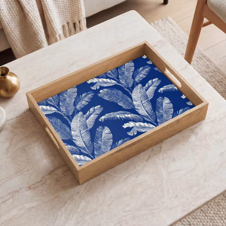 Bandeja - Hoja - Palma - Azul — 2