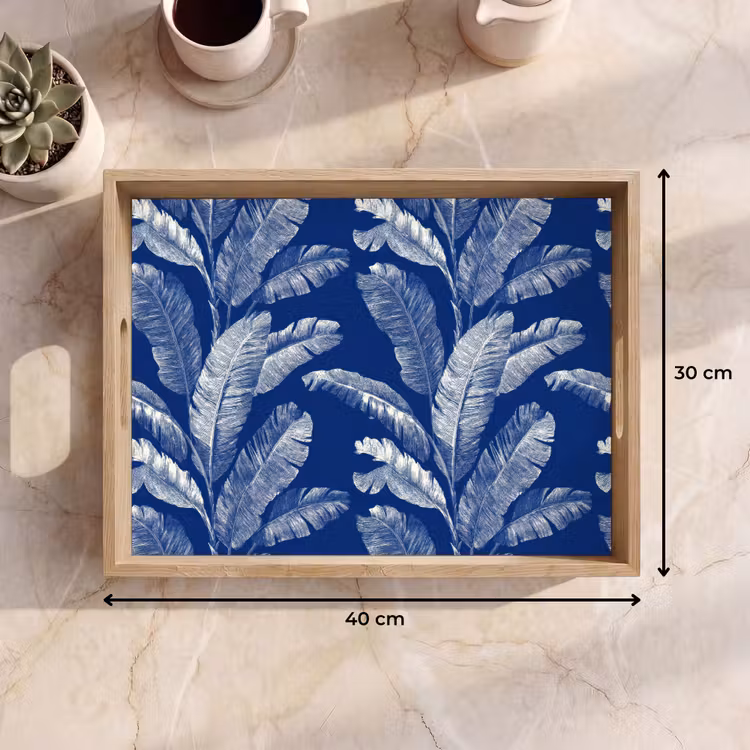 Bandeja - Hoja - Palma - Azul — 7