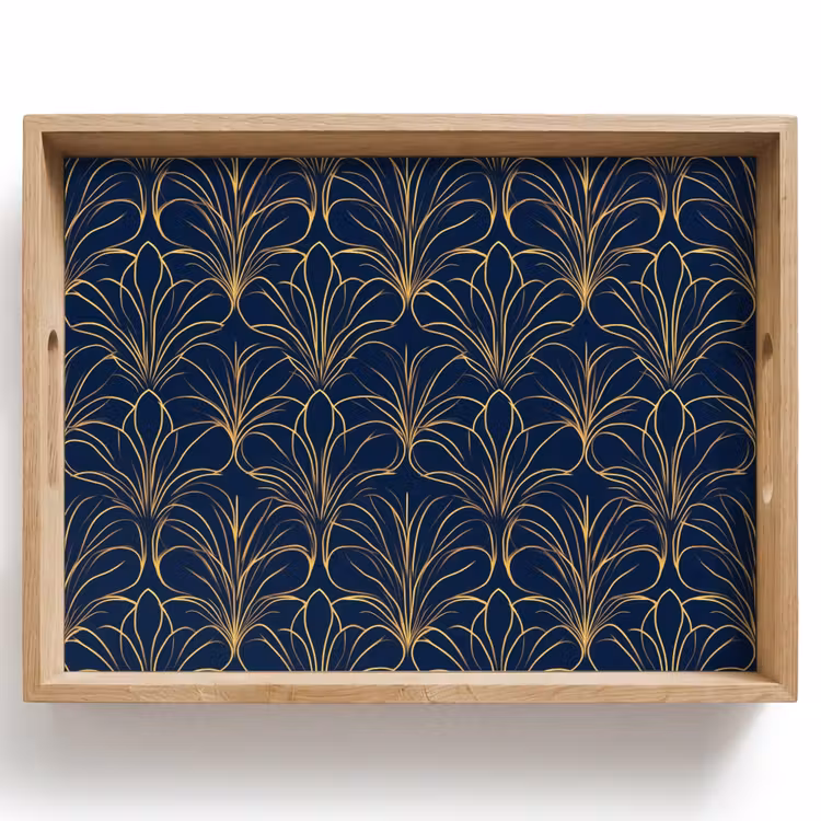 Bandeja - Deco - Abanico - Azul — 1
