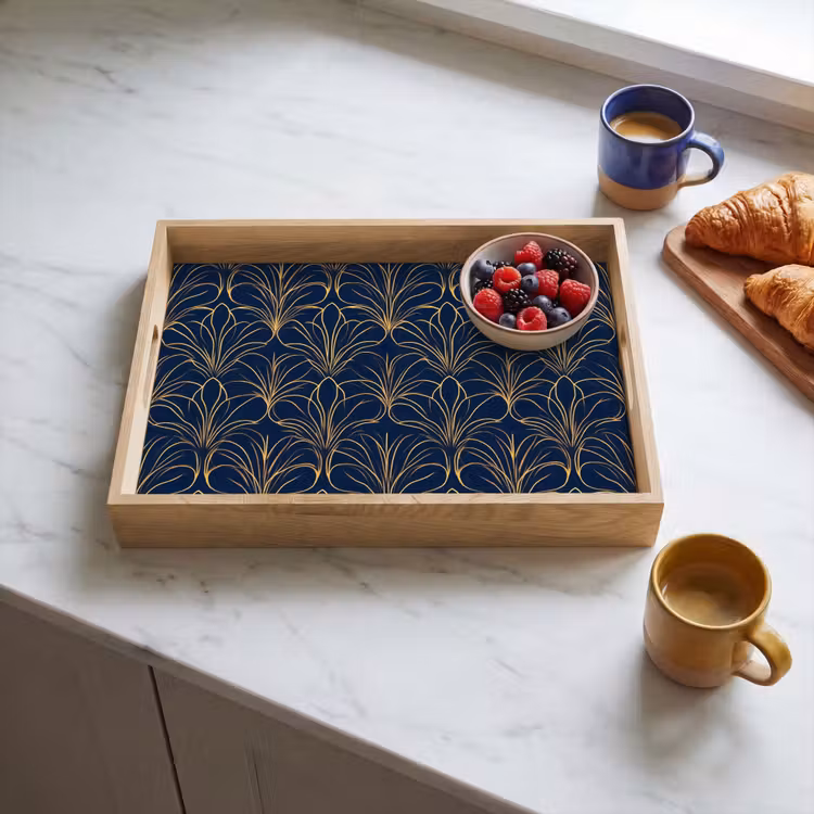 Bandeja - Deco - Abanico - Azul — 3