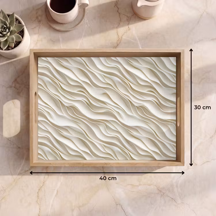 Bandeja - Olas - Blanco - Minimalista — 7