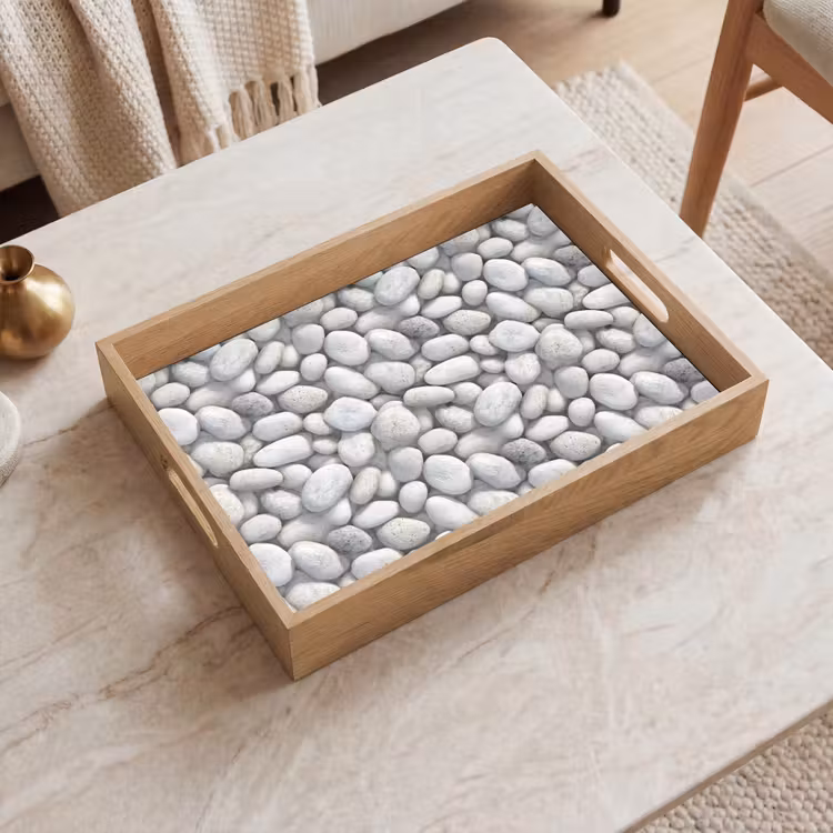 Bandeja - Piedras - Gris - Oval — 2