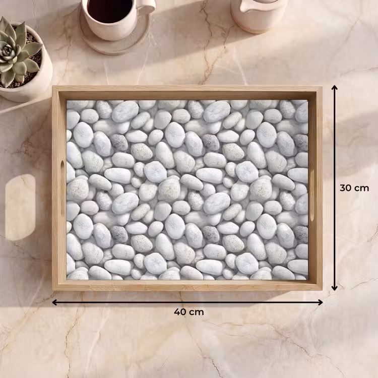 Bandeja - Piedras - Gris - Oval — 7