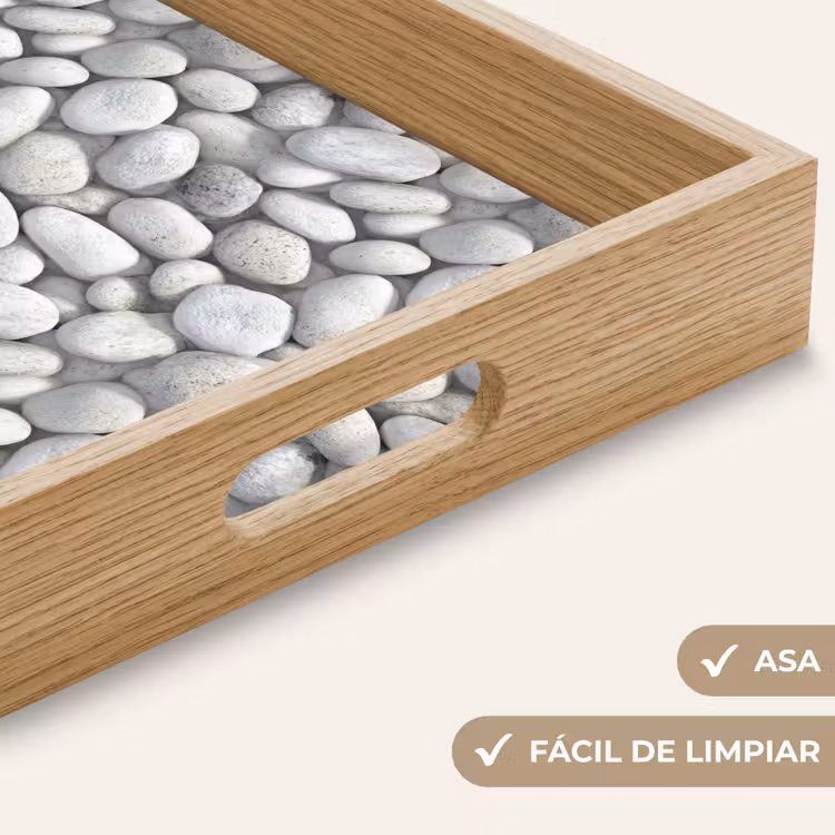 Bandeja - Piedras - Gris - Oval — 8